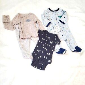 Newborn Bundle little Me footie, Just One You tracksuit, Gerber bodysuit‎